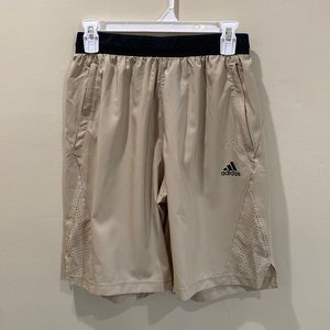 Adidas Athletic Shorts (Beige/Gold)